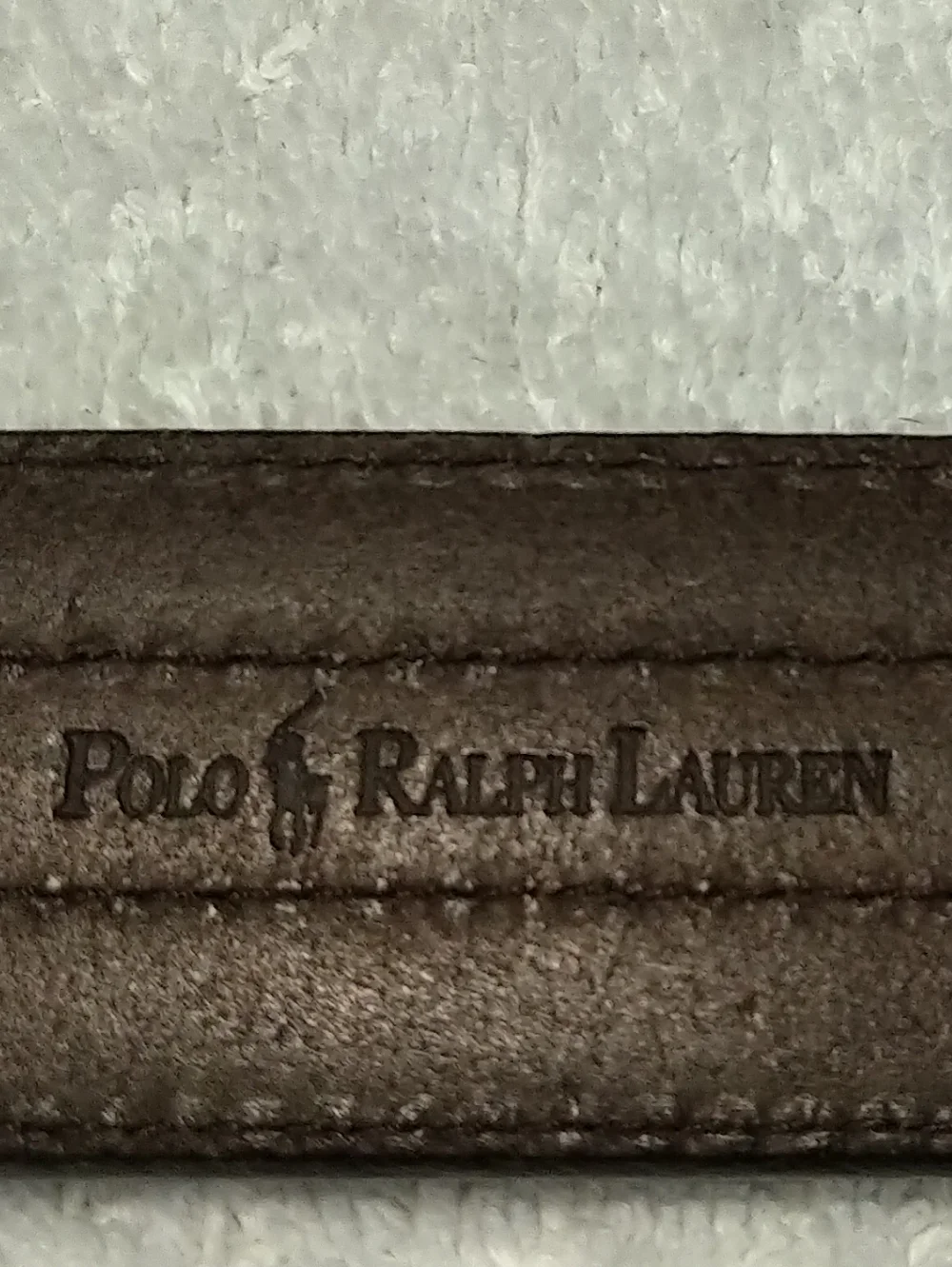 Polo Ralph Lauren Brown Genuine Leather Men's Belt with Brass Buckle - Size 36